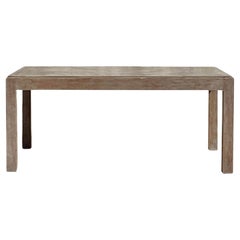 Vintage Boho Patinated Lattice Parsons Coffee Table
