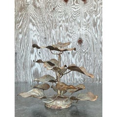 Vintage Boho Patinated Leaf Tree