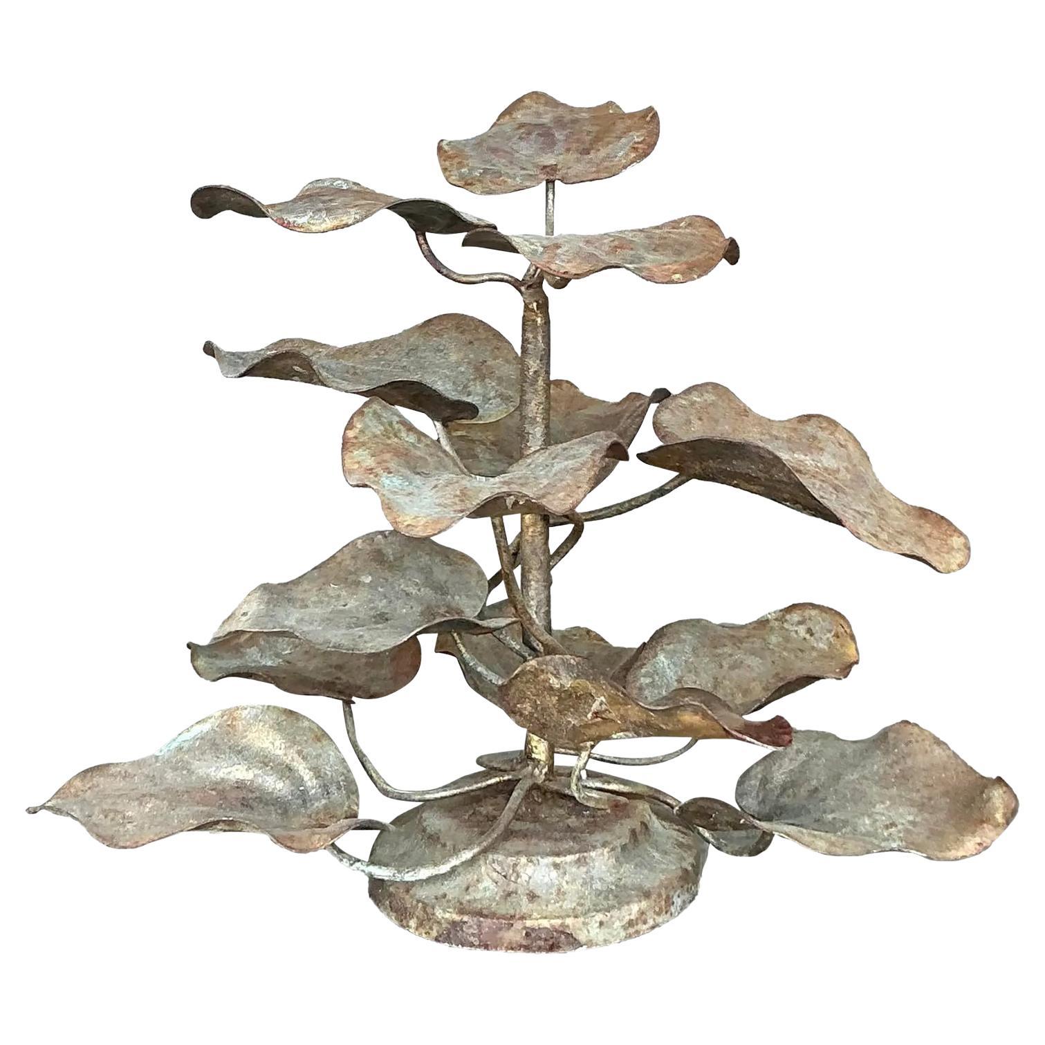 Arbre à feuilles patinées Boho Vintage