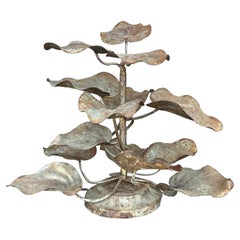 Vintage Boho Patinated Leaf Tree