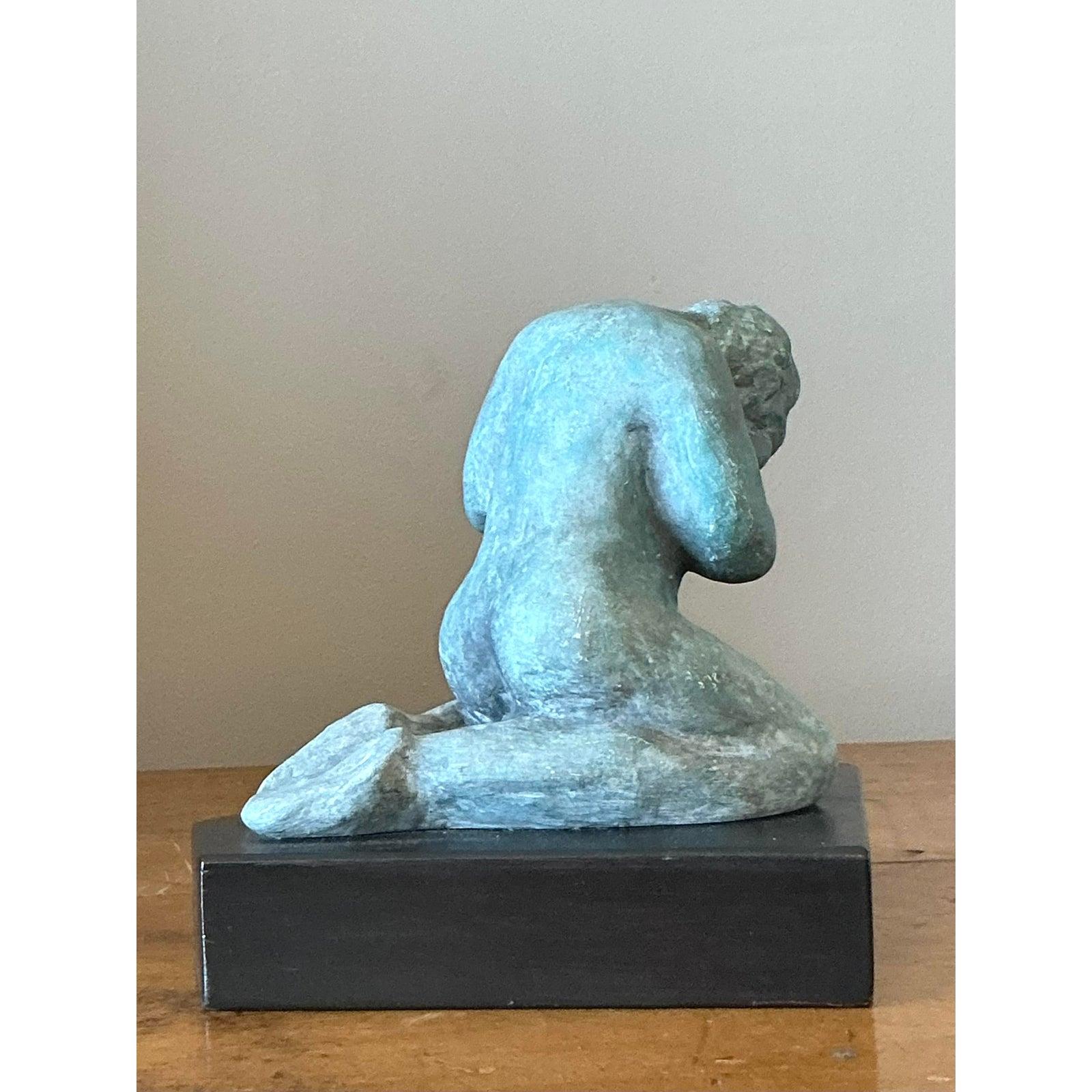 Scultura astratta di donna in gesso patinato vintage Boho In condizioni buone in vendita a West Palm Beach, FL