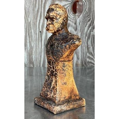 Busto di uomo in gesso patinato Vintage By
