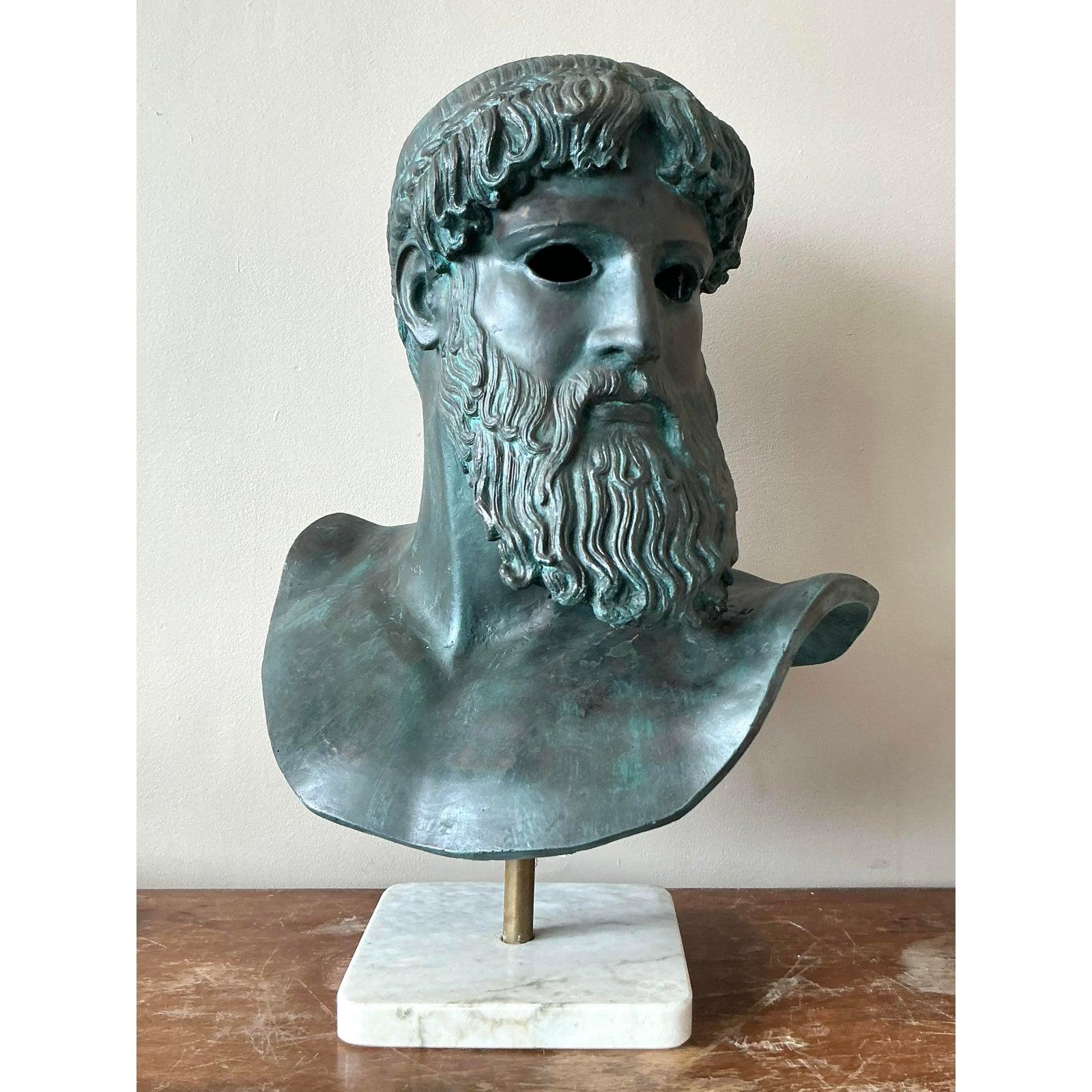 Busto di uomo in gesso patinato Vintage By in vendita 1