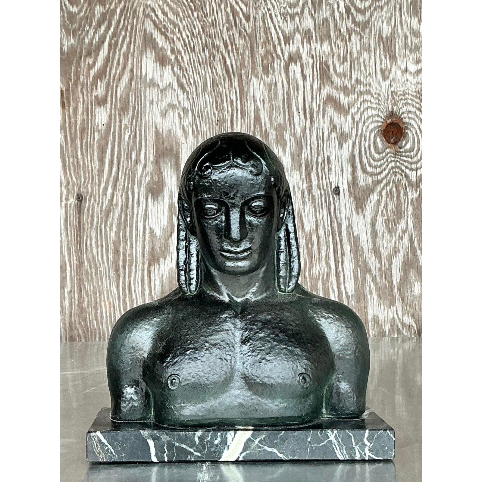 Busto di uomo in gesso patinato Vintage By in vendita 2