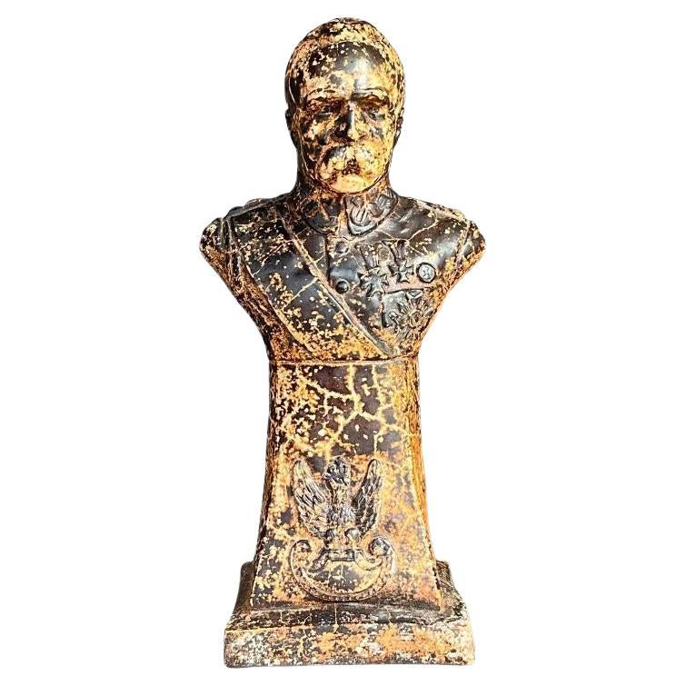 Buste d'homme en plâtre patiné Boho Vintage