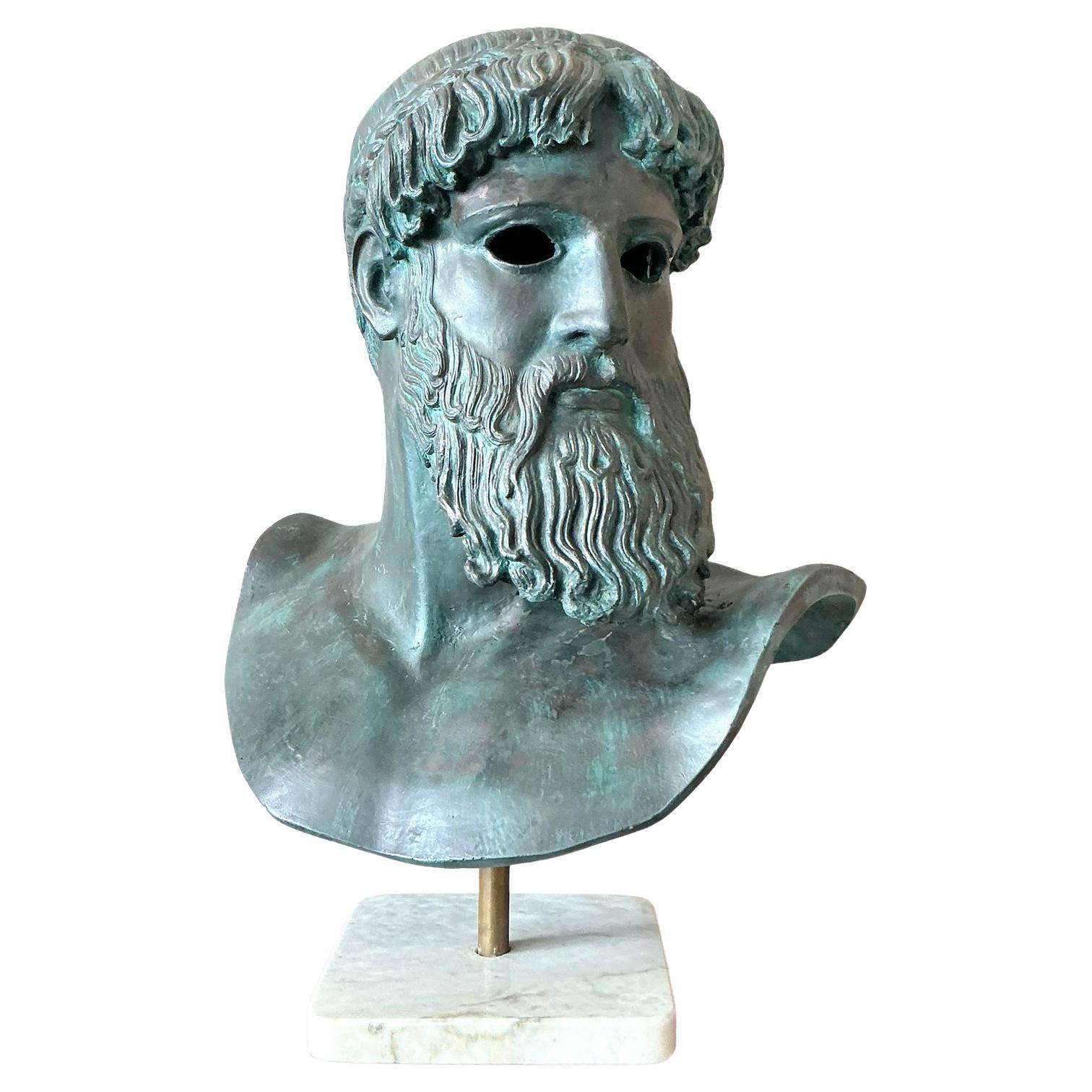Busto di uomo in gesso patinato Vintage By