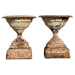 Urne in ferro battuto patinato vintage Boho - una coppia
