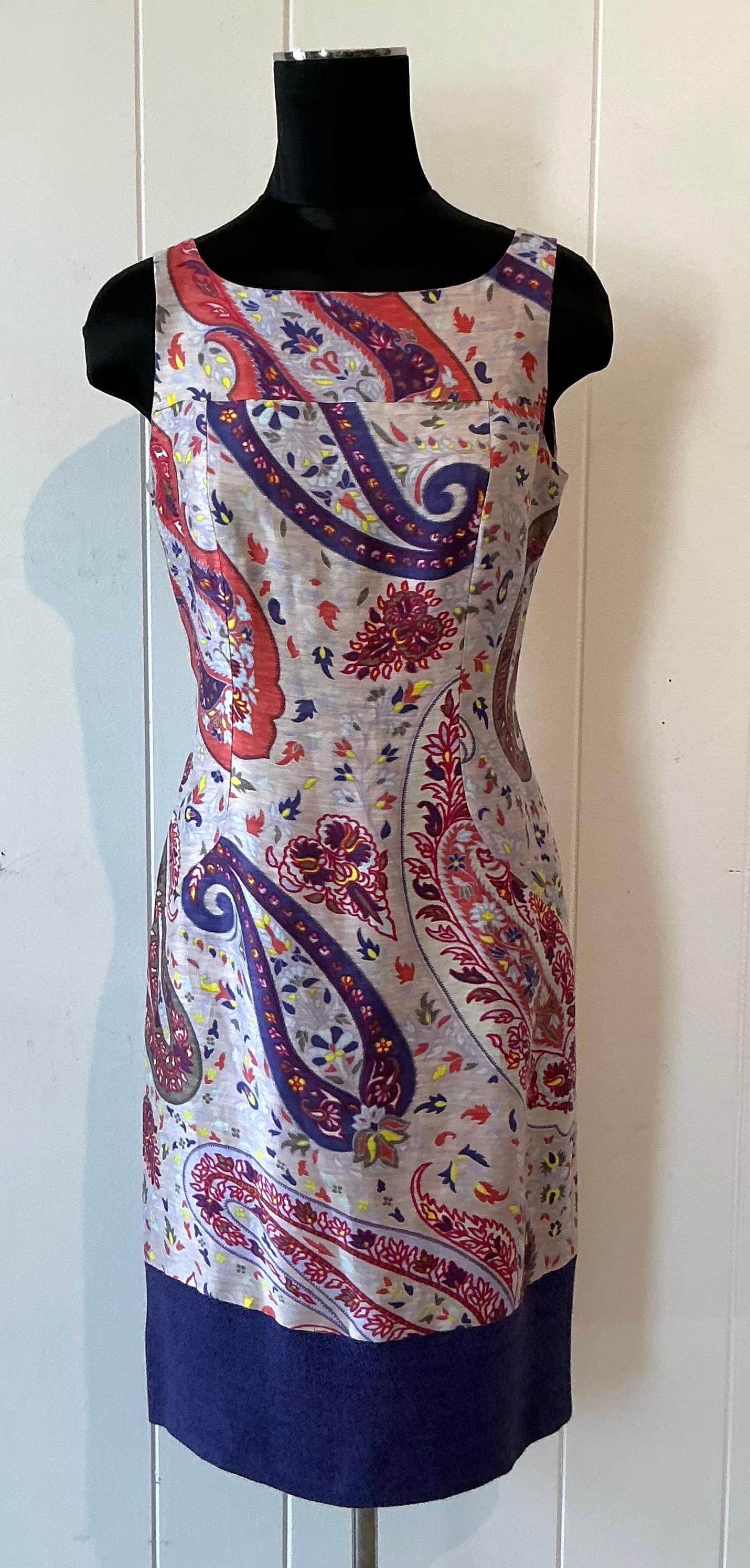 This vintage boho patterned Etro dress is a stunning celebration of color, texture, and effortless sophistication. Known for its rich textile heritage and eclectic prints, Etro delivers a piece that blends bohemian ease with Italian luxury. The