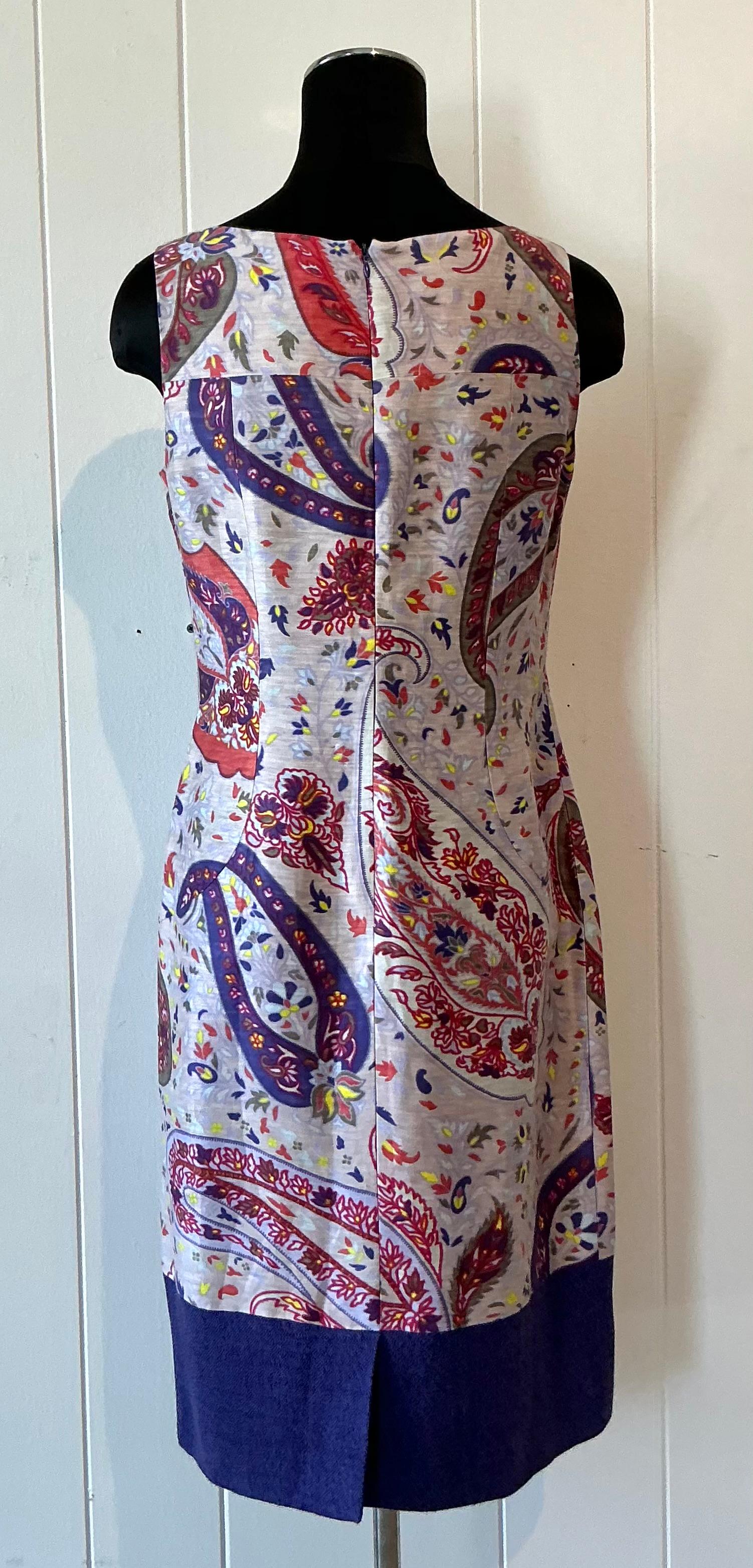 Vintage Boho Patterned Etro Dress In Good Condition For Sale In West Palm Beach, FL