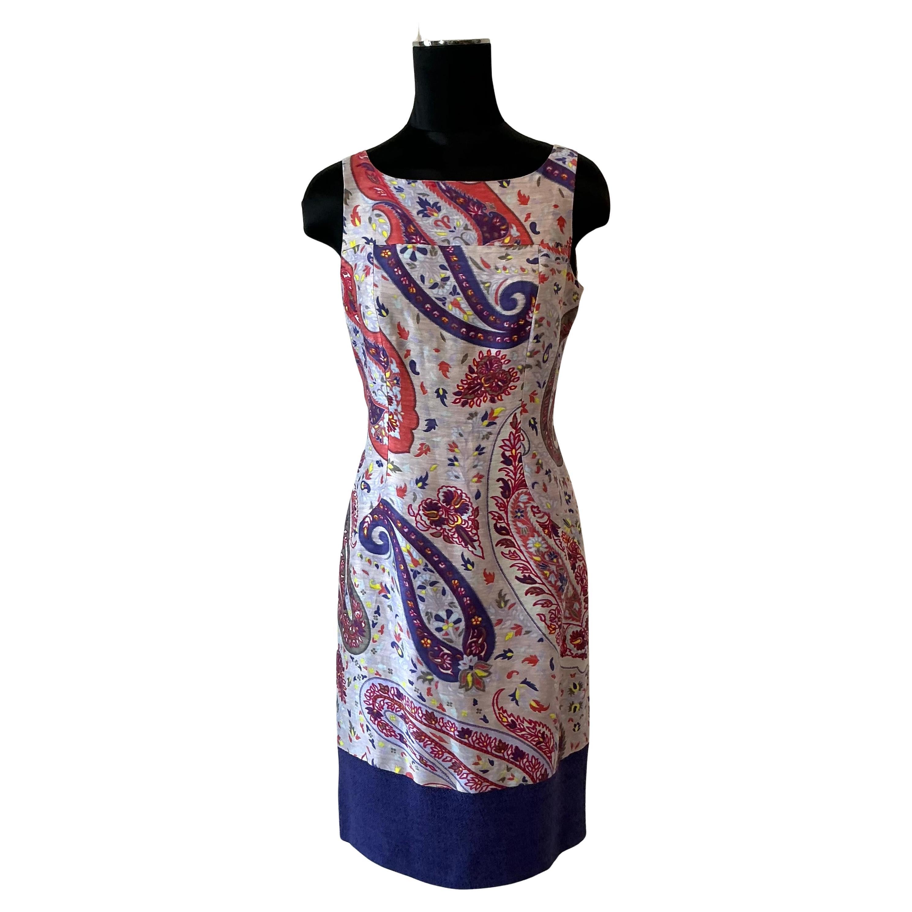 Vintage Boho Patterned Etro Dress For Sale