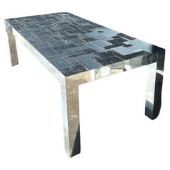 Vintage Boho Paul Evans Cityscape Chrome Extendable Dining Table Vintage Boho Paul Evans Cityscape Chrome Extendable Dining Table