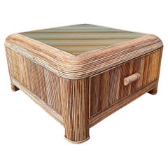 Vintage Boho Pencil Reed Bamboo Table