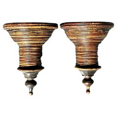 Vintage Boho Pencil Reed Brackets - A Pair