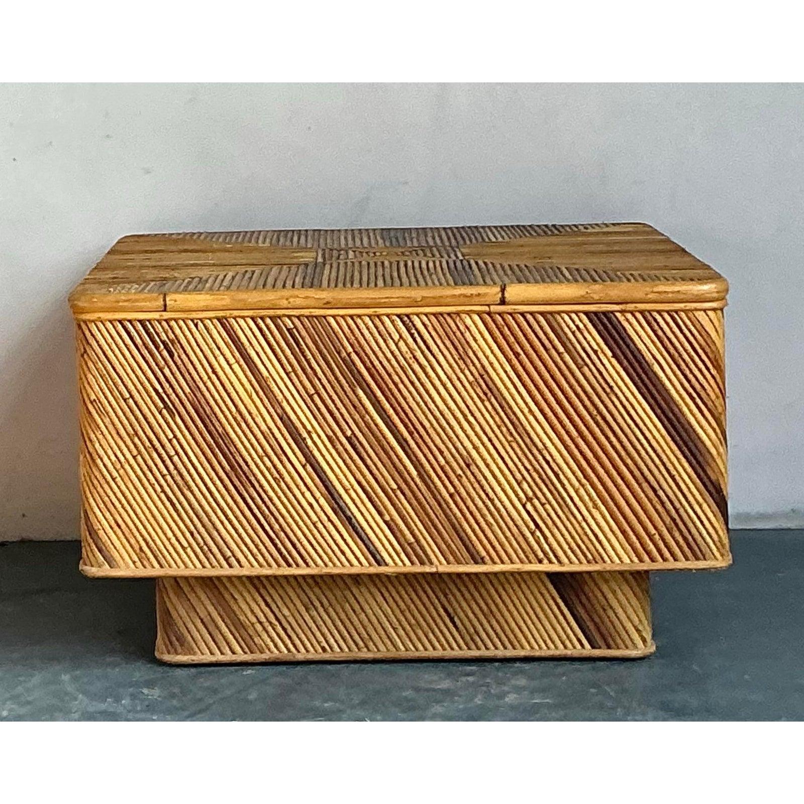 20ième siècle Table basse vintage Boho en forme de canne à crayon en vente