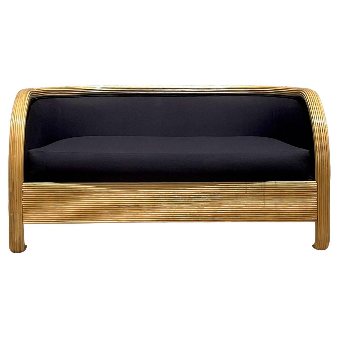 Vintage Boho Pencil Reed Loveseat