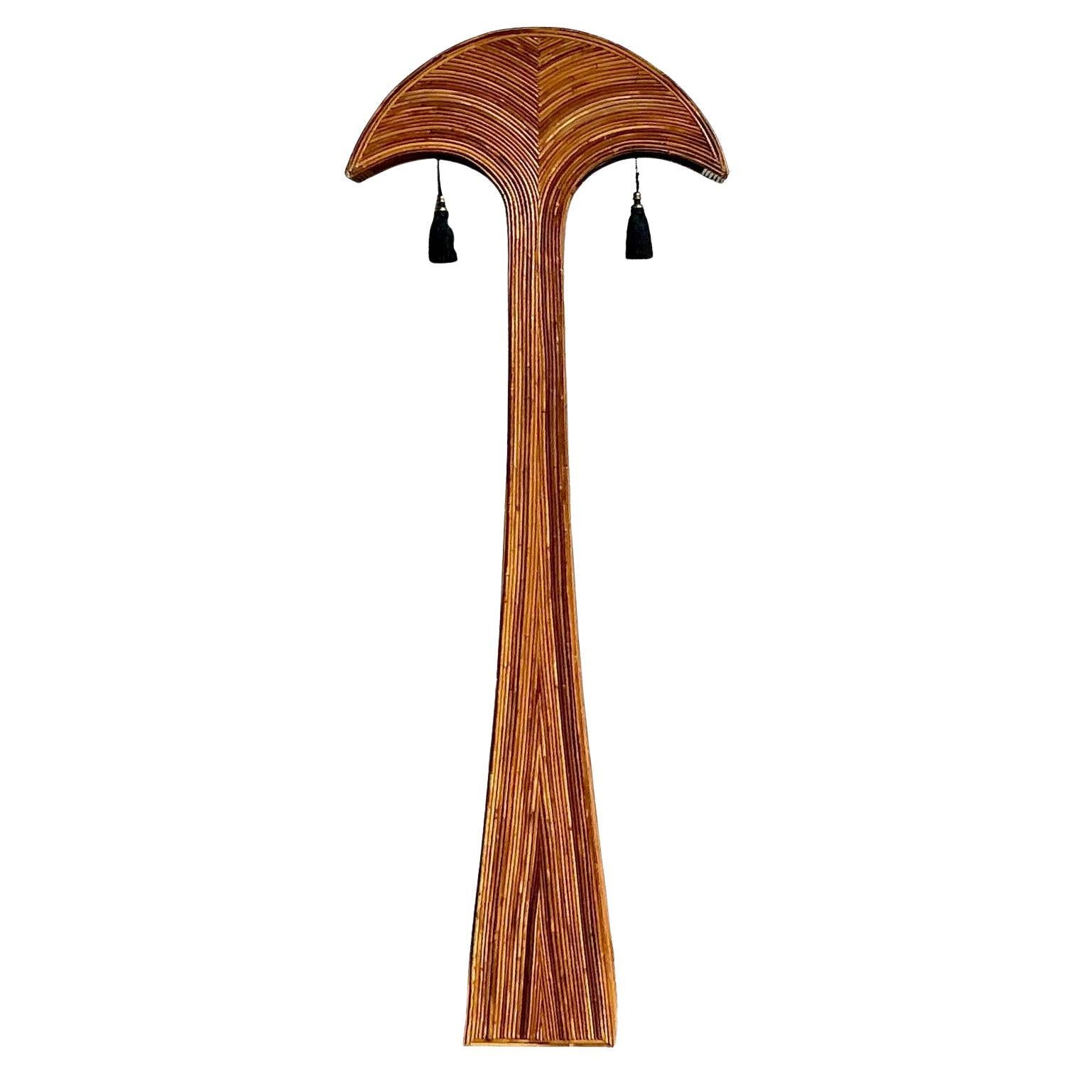 Vintage Boho Pencil Reed Palm Tree For Sale