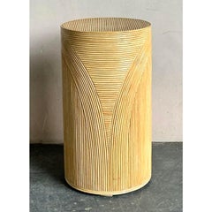 Vintage Boho Pencil Reed Pedestal