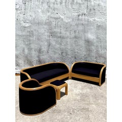 Vintage Boho Pencil Reed Sofa