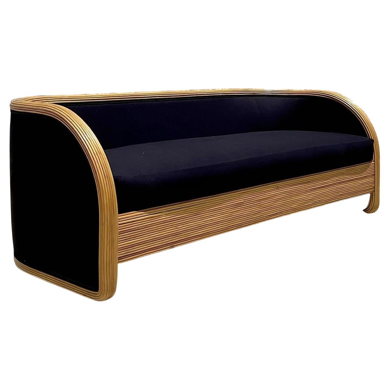 Vintage Boho Pencil Reed Sofa