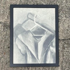 Vintage Boho Pencil Sketch of Dress