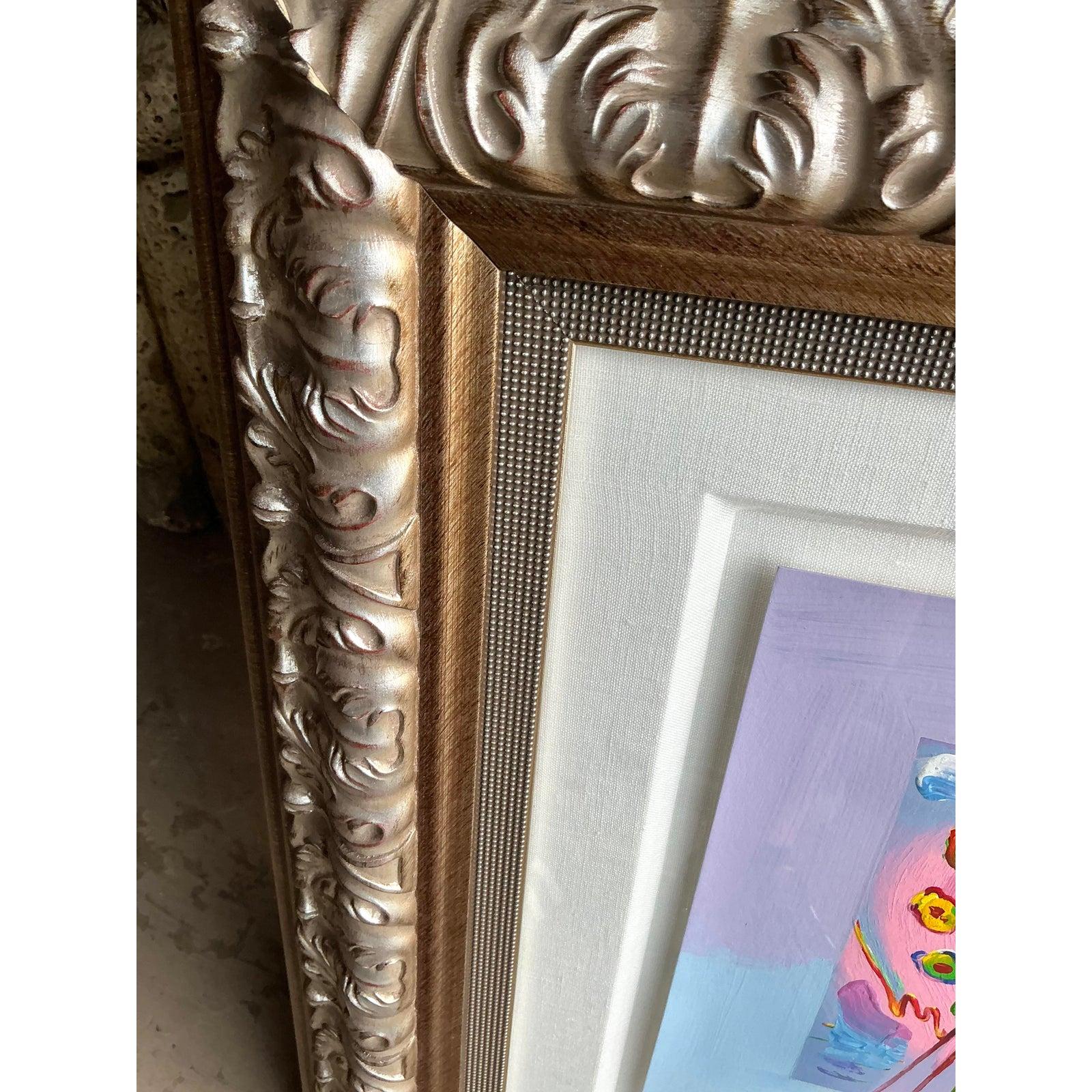 Vintage Boho Peter Max Hand gemalte Serigraphie (20. Jahrhundert) im Angebot