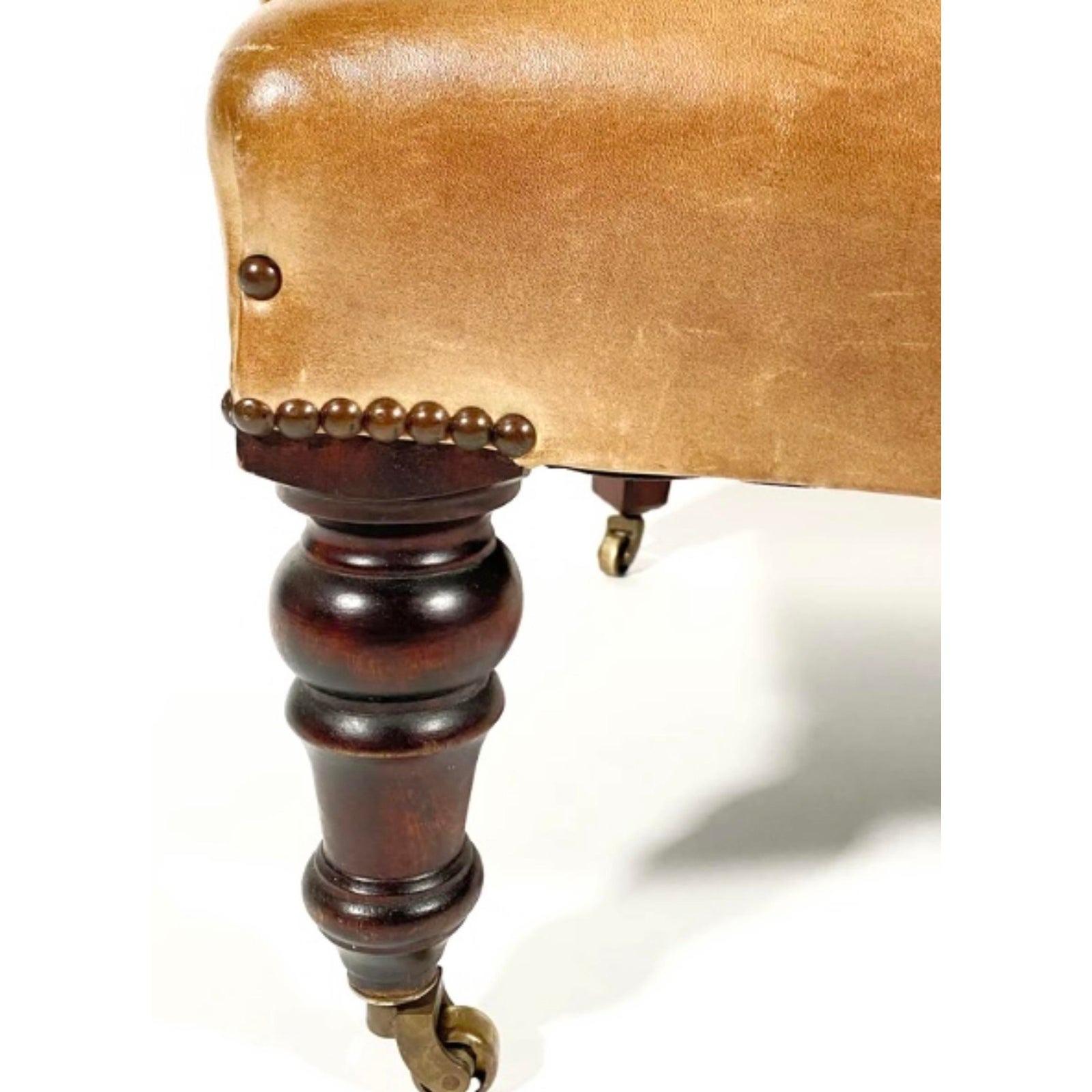 vintage tufted leather chair