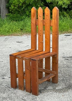 Vintage Boho Picket Fence Chair