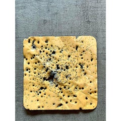 Vintage Boho Pierced Metal Wall Sculpture