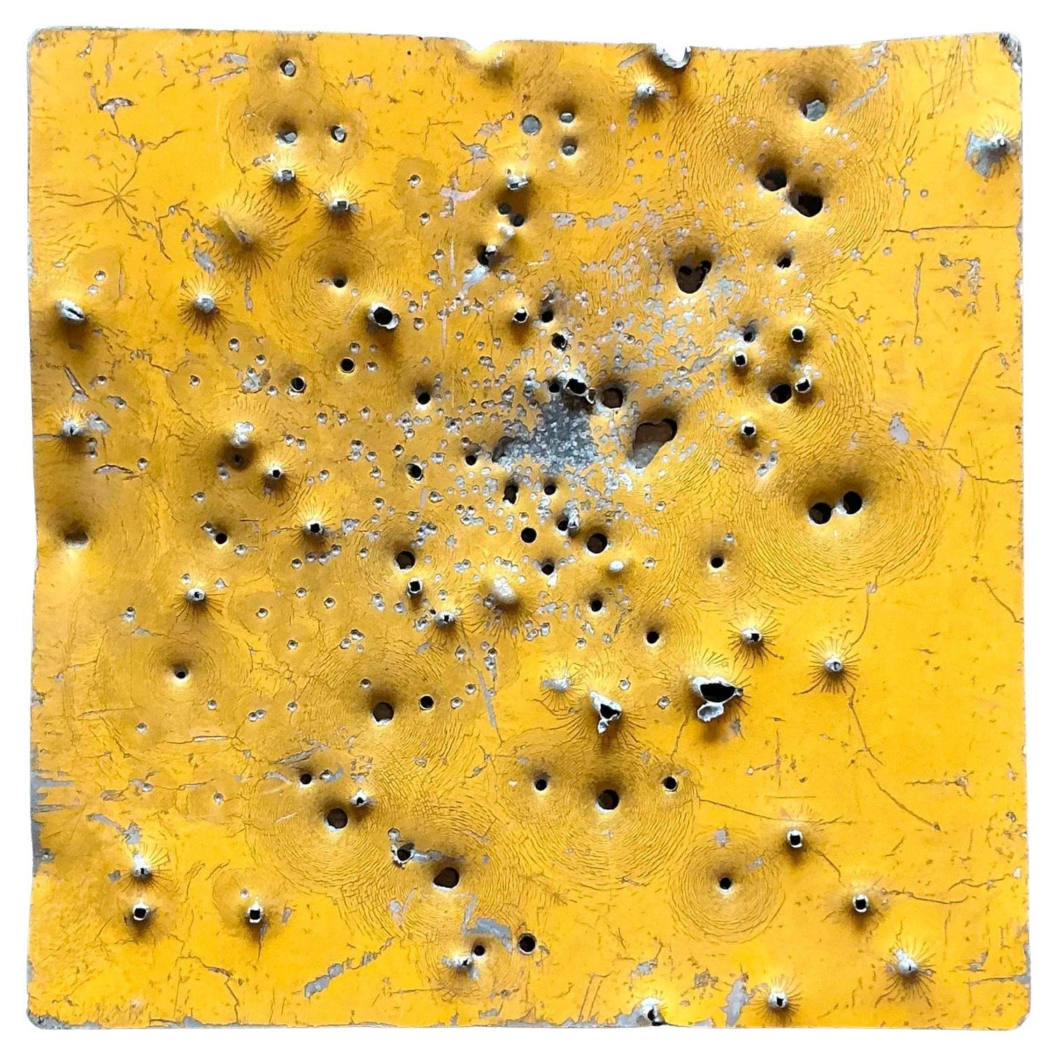 Vintage Boho durchbohrt Metall Wandskulptur