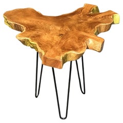 Used Boho Pin Leg Slab Side Table
