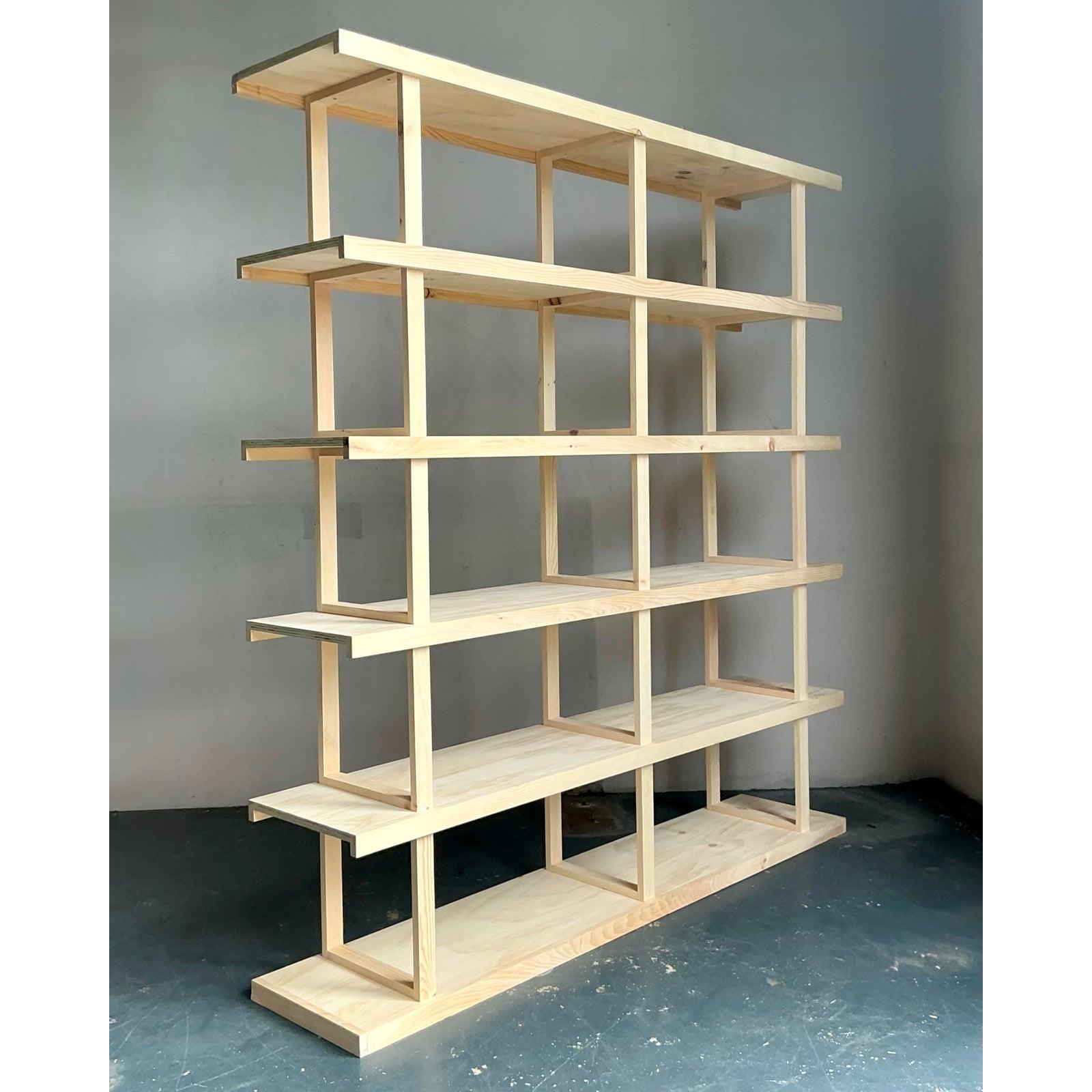 Americano Vintage Boho Pine Etagere Etagere in vendita