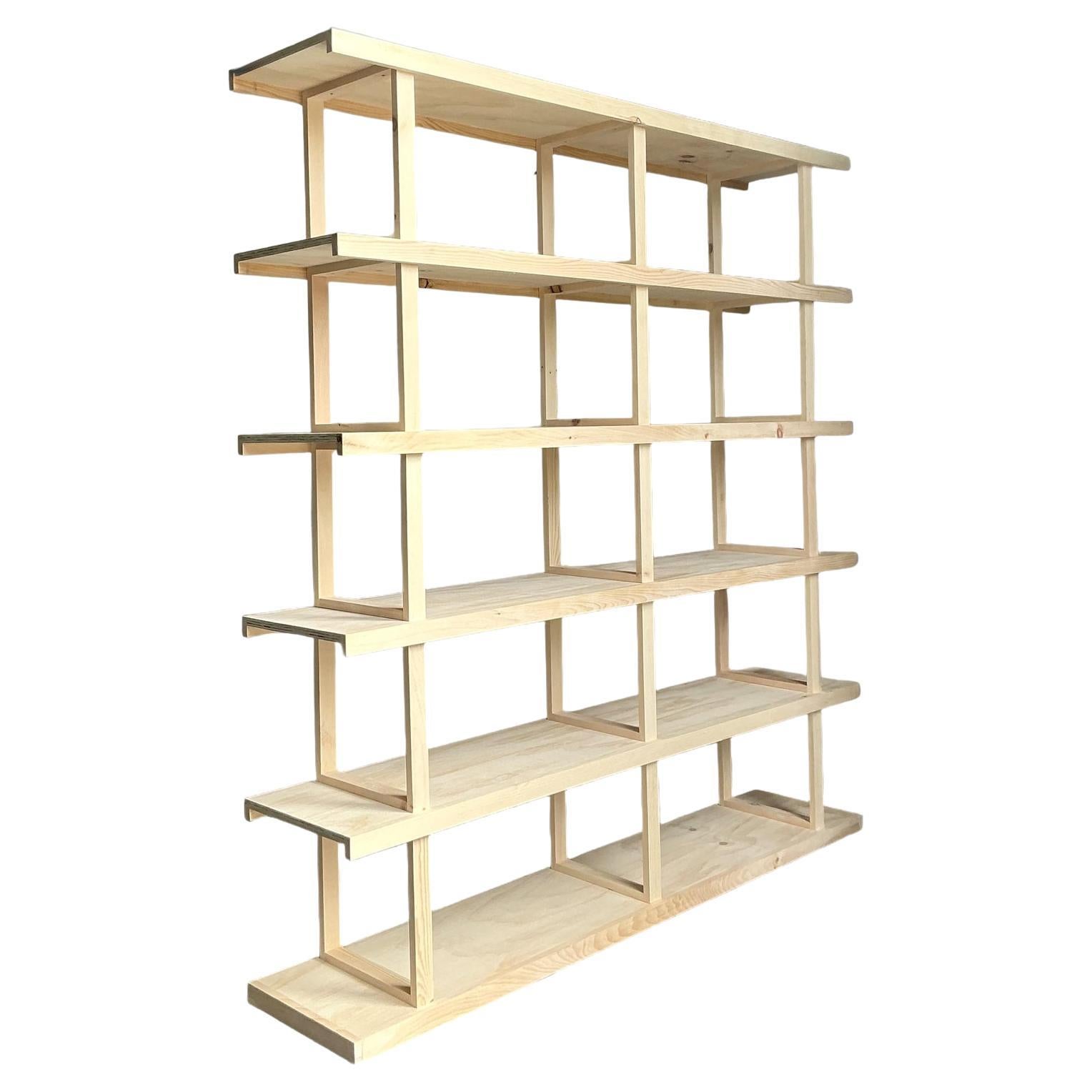 Vintage Boho Pine Etagere Etagere