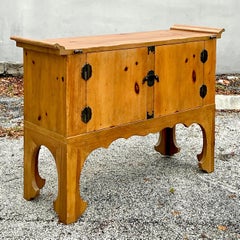 Vintage Boho Pine Pagoda Dry Bar