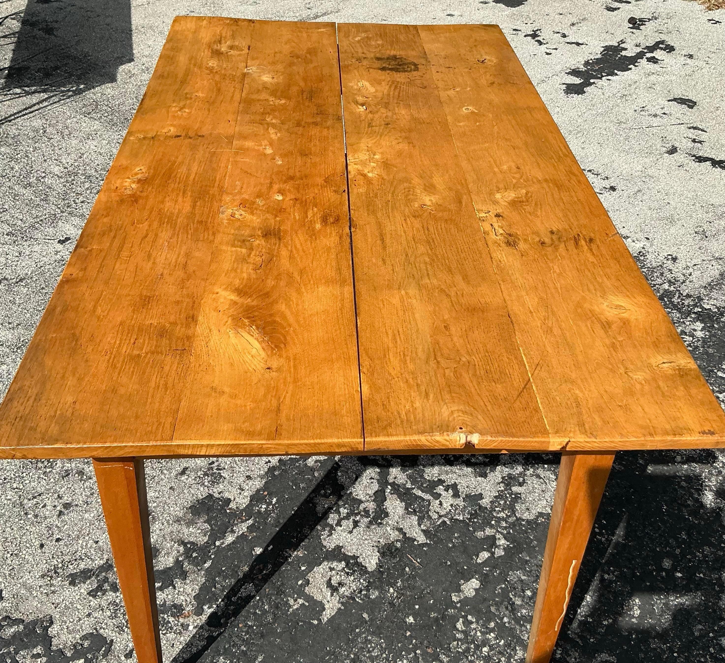 Table de ferme vintage Boho Plank en vente 1
