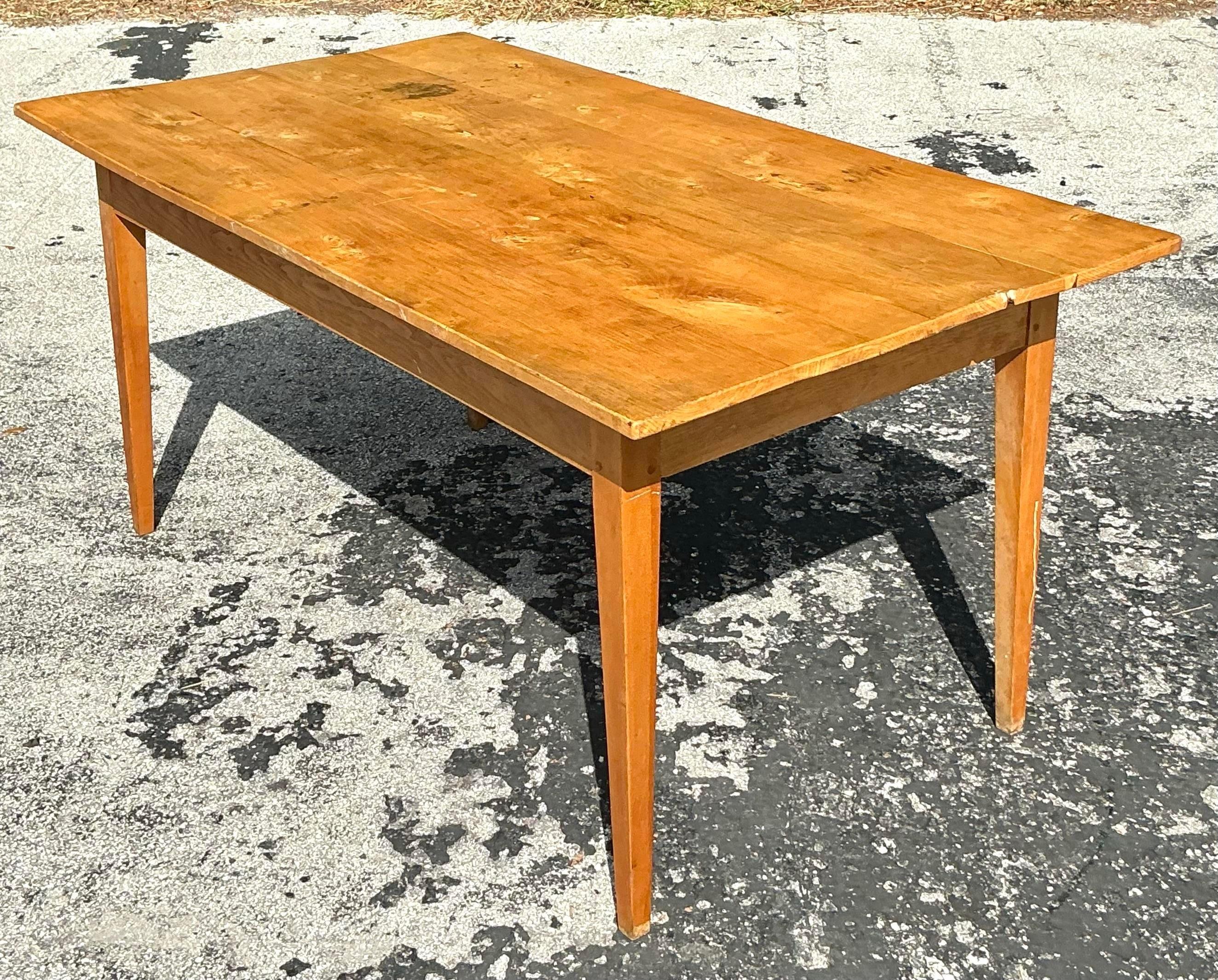 Table de ferme vintage Boho Plank en vente 2