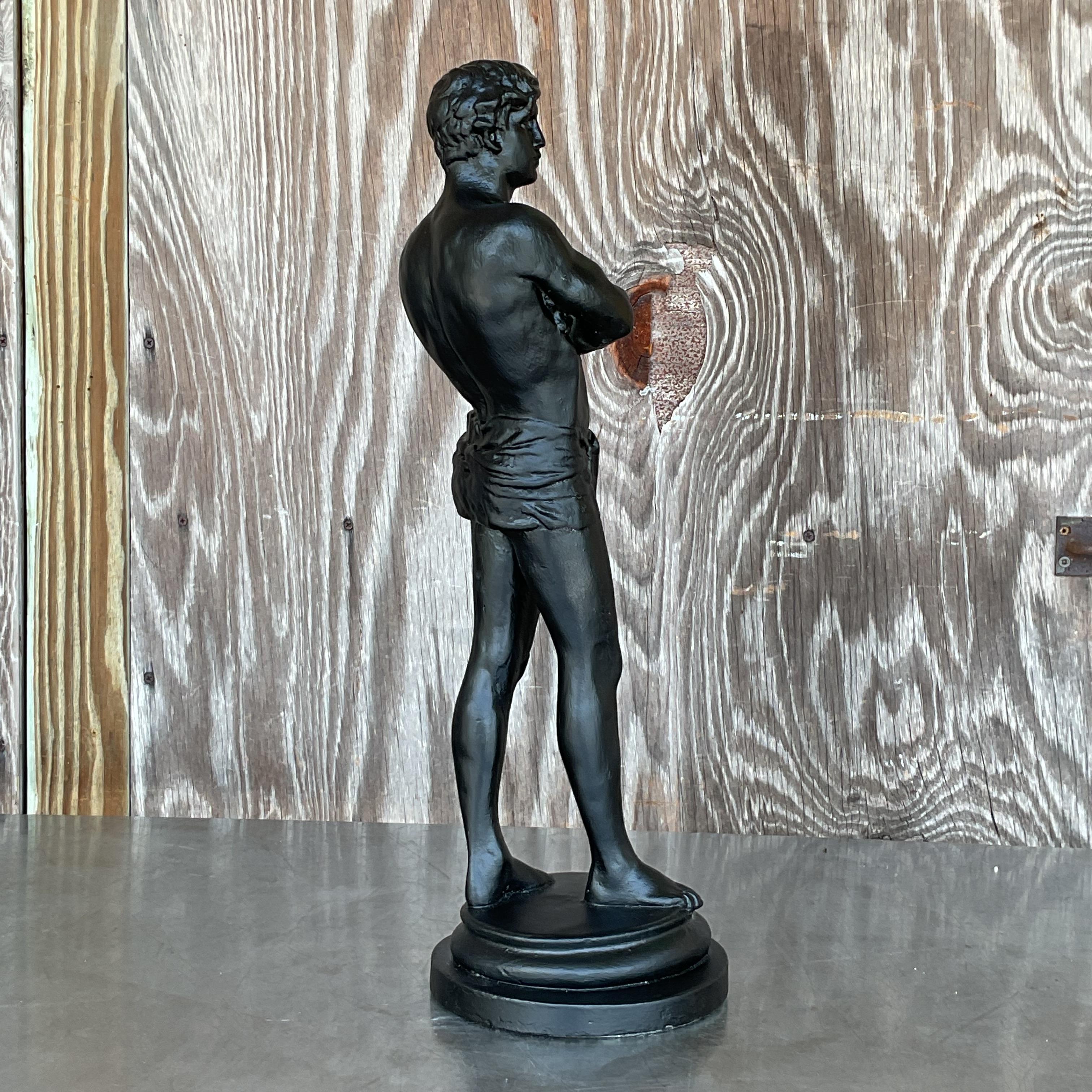 Busto in gesso vintage di uomo Boho In condizioni buone in vendita a west palm beach, FL