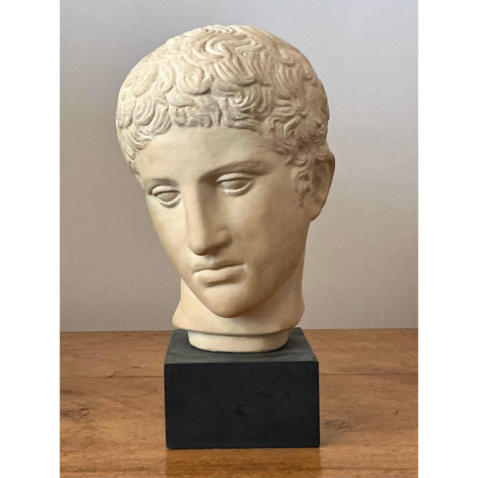 Americano Busto in gesso vintage di uomo Boho in vendita