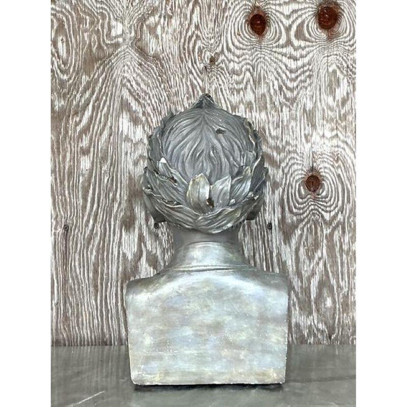 Americano Busto in gesso vintage di uomo Boho in vendita