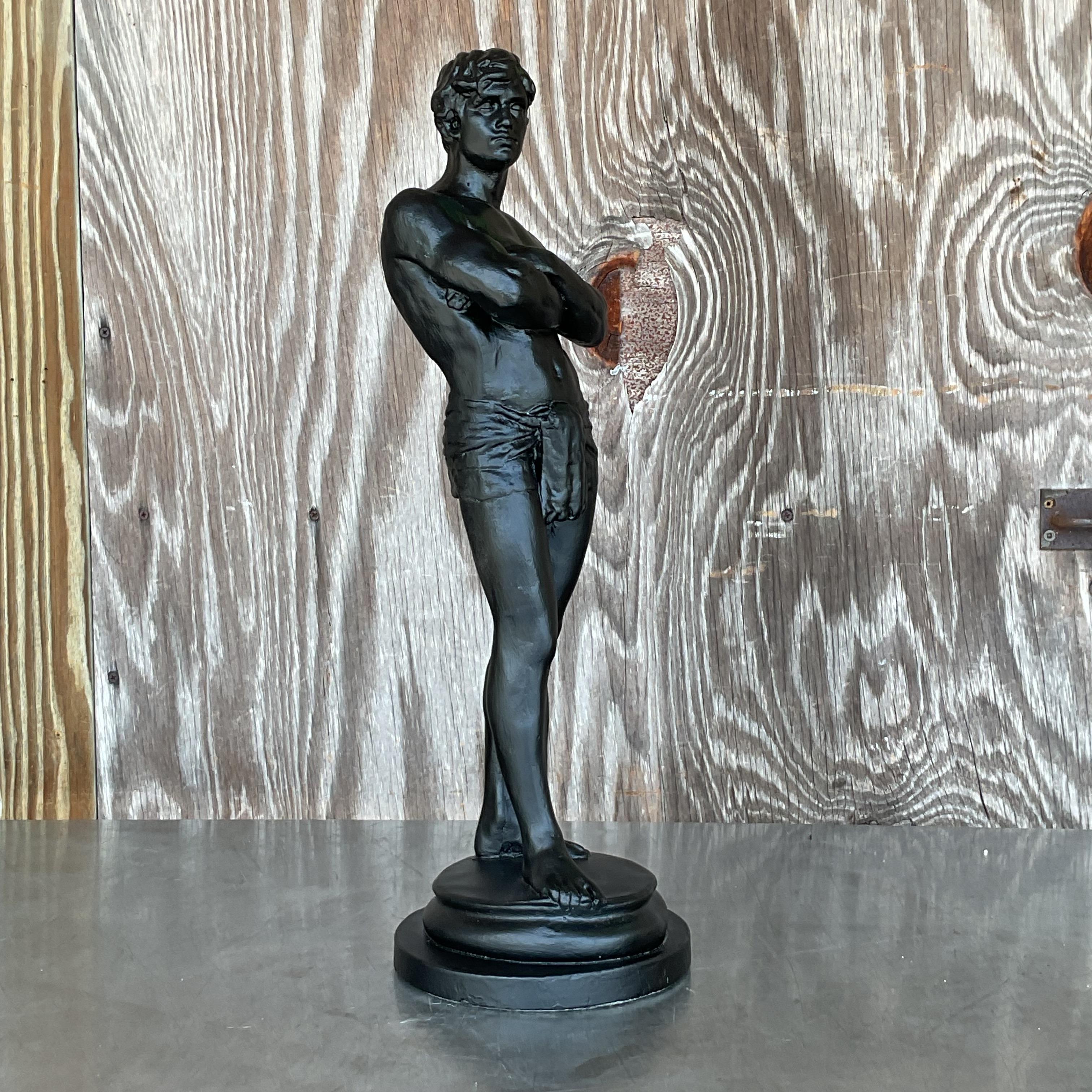 XX secolo Busto in gesso vintage di uomo Boho in vendita
