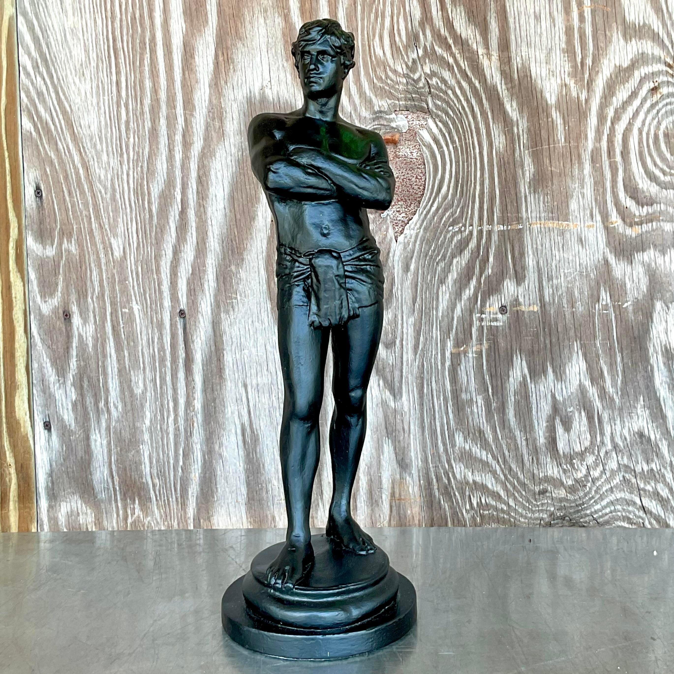Intonaco Busto in gesso vintage di uomo Boho in vendita