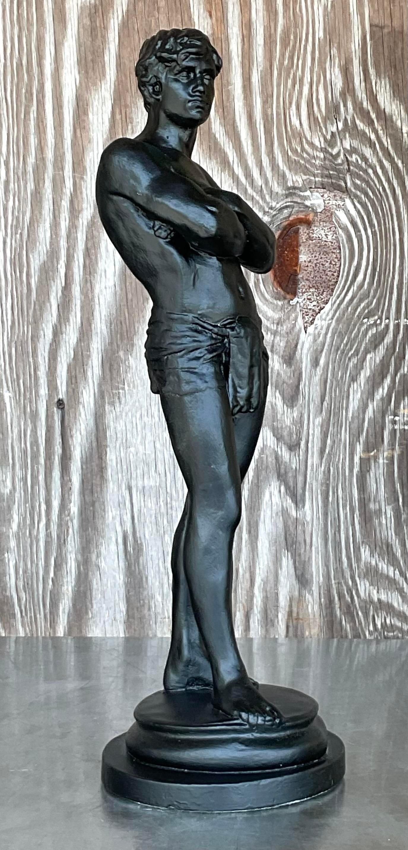 Busto in gesso vintage di uomo Boho in vendita 3