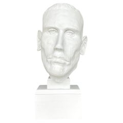 Retro Boho Plaster Bust of Man