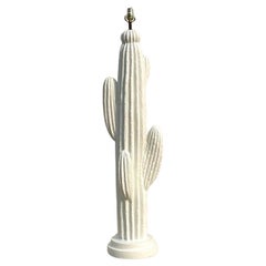 Vintage Boho Plaster Cactus Floor Lamp