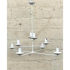 Vintage Boho Plaster Finish Tri Level Chandelier