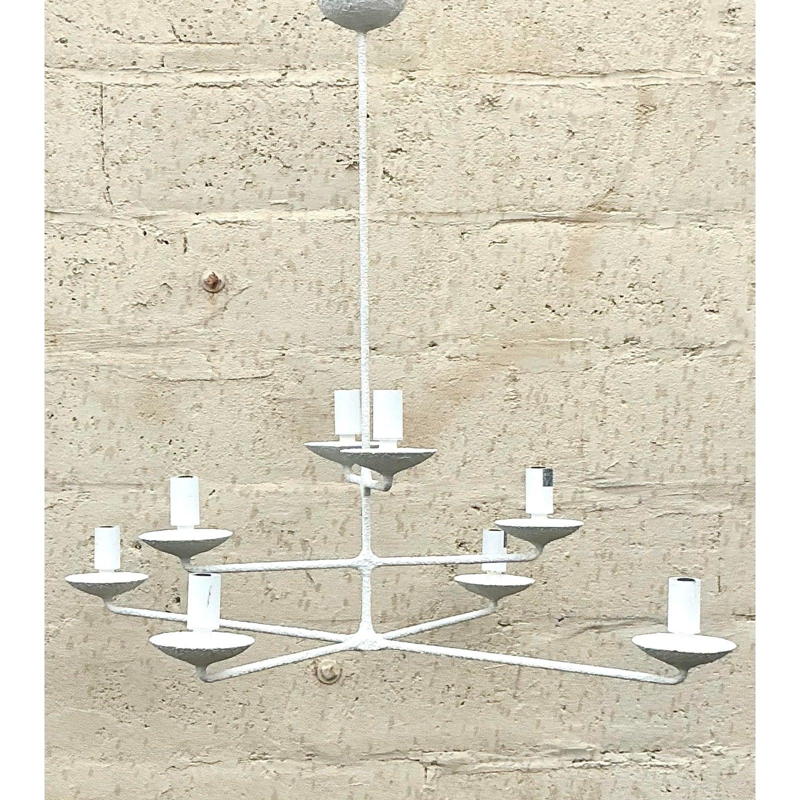 Americano Lampadario a tre livelli con finitura in gesso vintage Boho in vendita