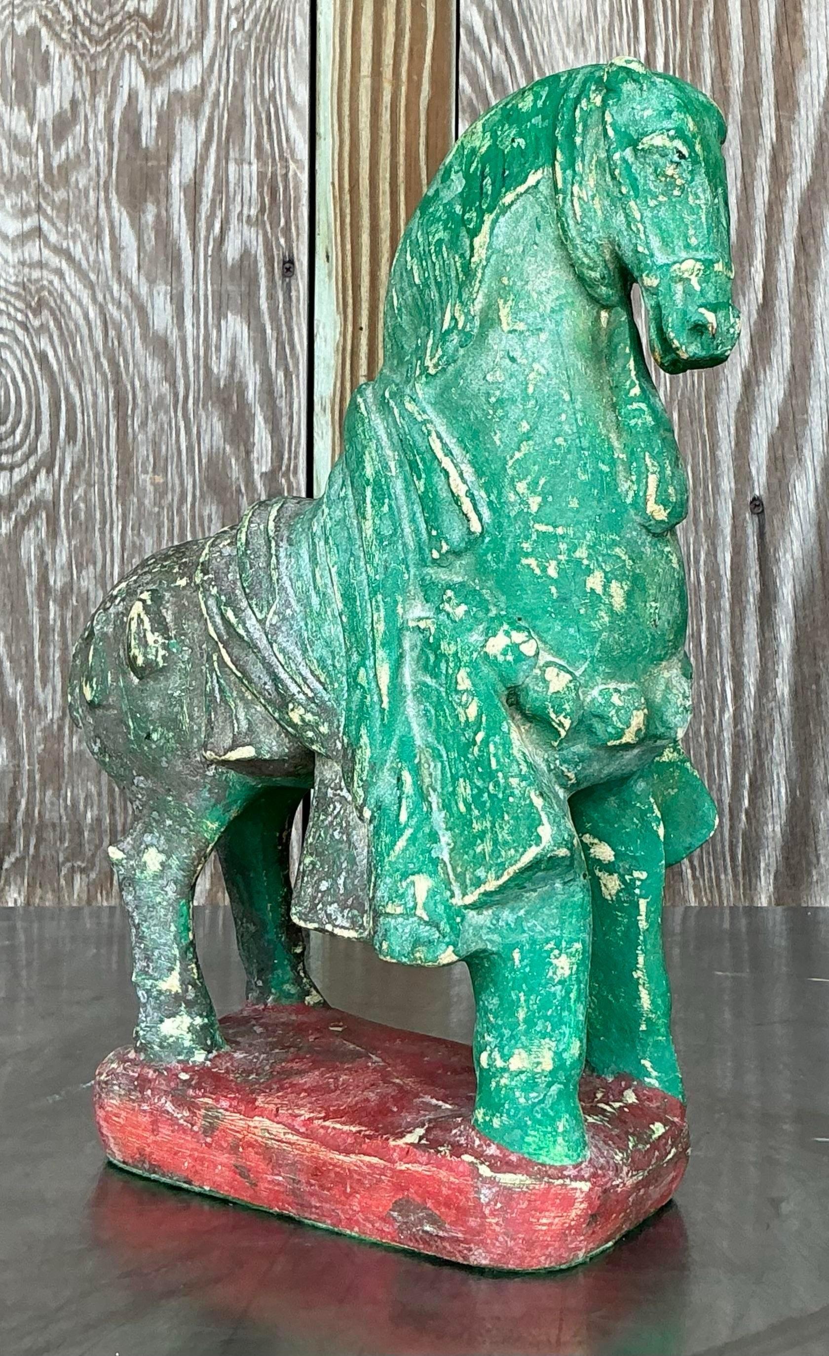 Caballo de escayola vintage boho Yeso en venta