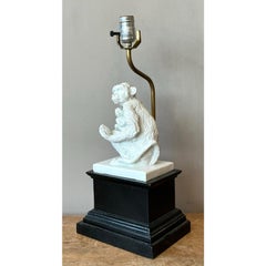 Vintage Boho Plaster Monkey Lamp