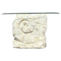 Vintage Boho Gips Nautilus Konsolentisch