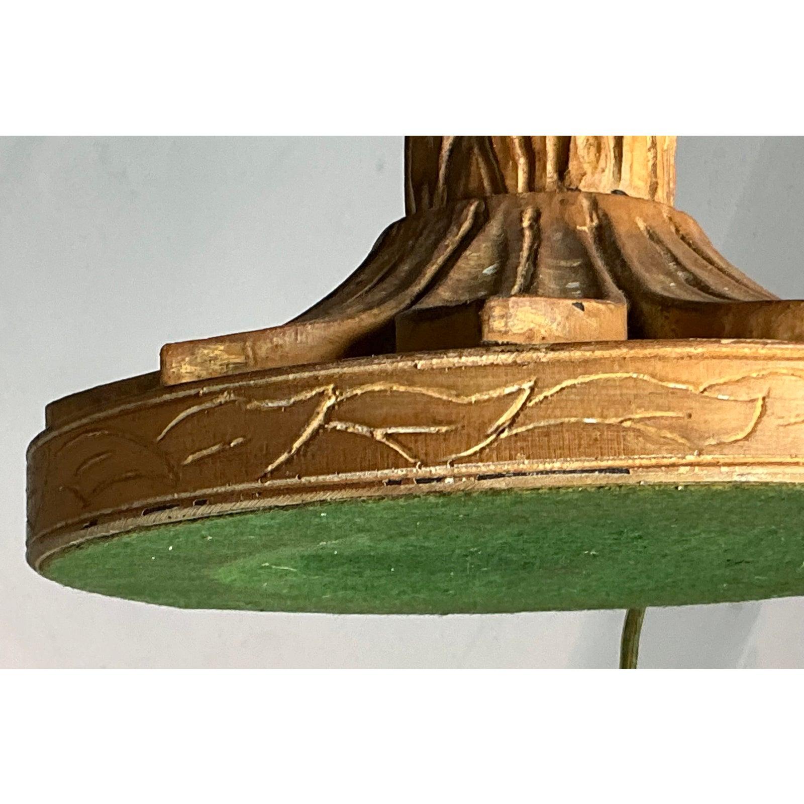 Américain Vintage Boho Plaster Over Wood Leaf Floor Lamp After Serge Roche en vente