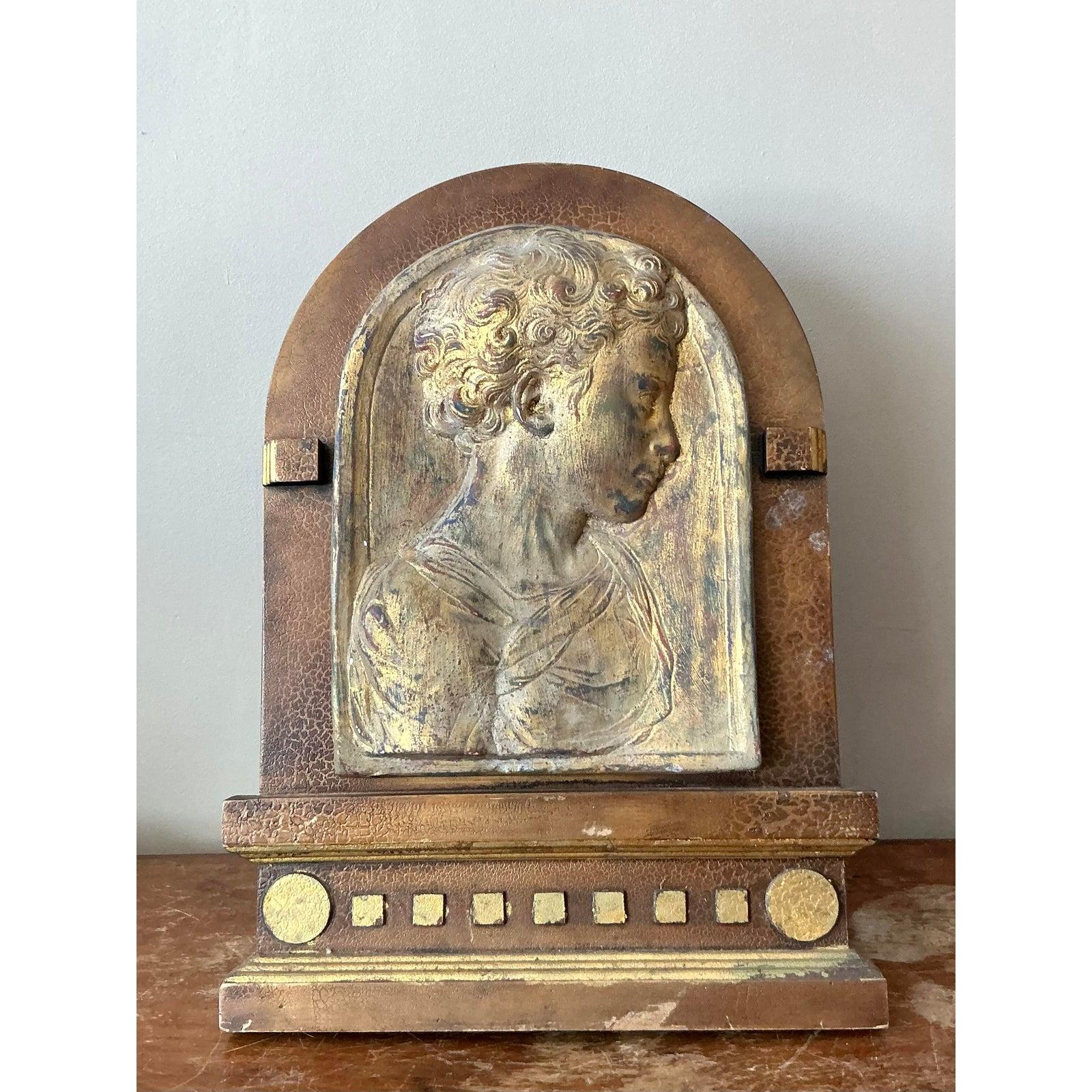 Vintage Boho Gips Relief Rahmen (Neoklassisch) im Angebot